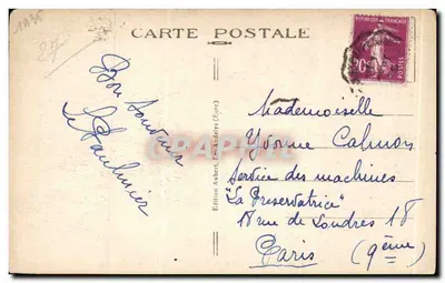 Le PETIT-ANDELYS (Eure) — Ruïnes van het Kasteel Gaillard — Uitzicht genomen vanaf de Plâtrière — Achterkant