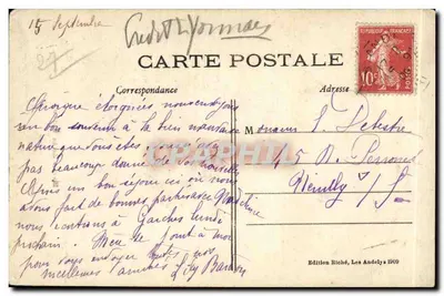 लेज़ एंडेलीस — सीन के किनारे — रिचे एडिशन, लेज़ एंडेलीस 1909 — पीछे