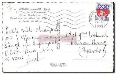 Verneuil-sur-Avre — La Torre de la Madeleine — Ediciones Gaby — Reverso