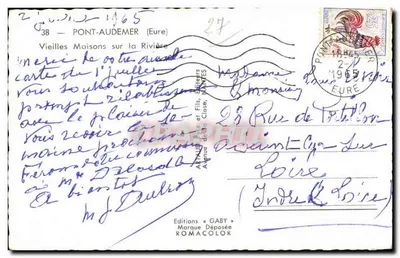 Pont-Audemer — Stare domy nad rzeką — Wydawnictwo GABY — Rewers
