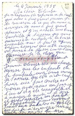 Bilhete postal antigo Pont Audemer — Verso