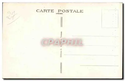 Estatua del Peregrino de la Paz en Pacy-sur-Eure — Editor G. André, Vernois — Reverso