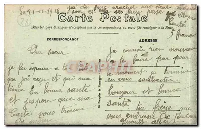 Châteaudun — Zamek i ulica Fouleries, widziane z obniżki Mail — nieznany wydawca, nr 16 — Rewers