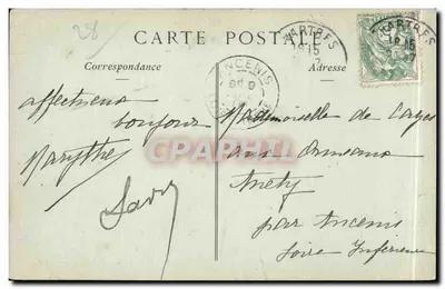 Chartres — Widok na rzekę Eure — kolekcje ND. Fot. — Rewers