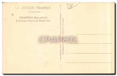 Chartres (Eure-et-Loir) — Stara Poczta i Południowy Portal — Wydawnictwo Yvon — Rewers