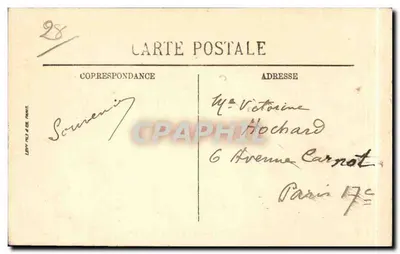 Chartres — Vista sobre a Eure capturada do Ponte da Courtille — Editor não identificado, n° de série 107 — Verso