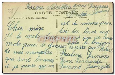Chartres — Widok na rzekę Eure i Katedrę — P. A. — Rewers
