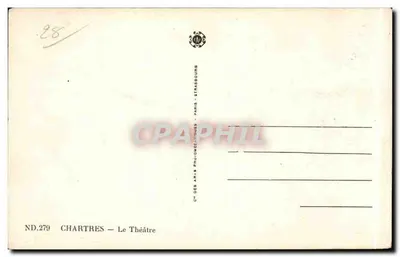 Chartres — Teatr — C° des Arts Phumoécriturés, Paryż — Rewers