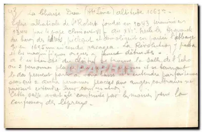 La Danse Macabre van LA CHAISE-DIEU — Muurverf van de 15e eeuw — Eerste Paneel — Achterkant