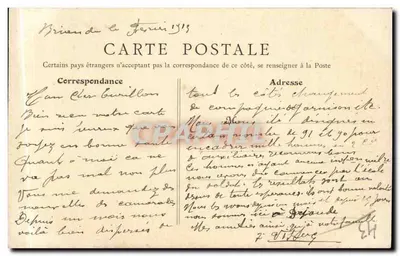 Brioude (Haute-Loire) - Kościół św. Julianna - Wjazd główny — B.F., Paryż, n°45 — Rewers