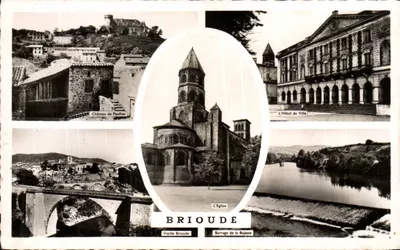Brioude — Castelo de Paulhac, A Igreja, O Hotel de Ville, Velha Brioude, Barragem da Bajasse — Editor Gaby