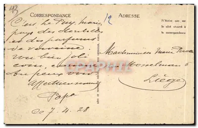 Le Puy-en-Velay — Widok panoramiczny z Rocher d'Espály — LL, n° 132 — Rewers