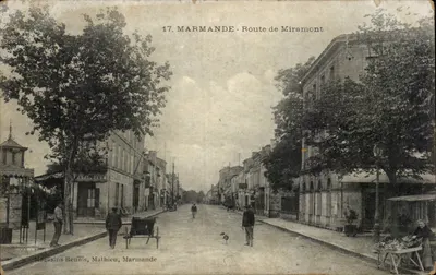 Marmande - Estrada de Miramont — Magasins Réunis, Mathieu, Marmande