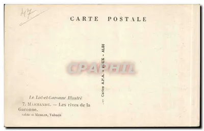 Brzegi Garonne — Marmande — Karty A.P.A. — ALBI — Rewers