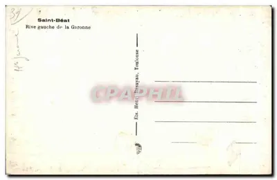 Saint-Béat — Rive gauche de la Garonne — Editor Henri Basuyau, Toulouse — Reverso