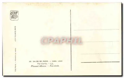 Farniente — Louis Ridel — Lévy Fils & Cie, Parijs — Achterkant