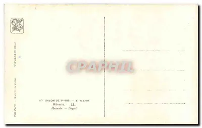 Kobieta naga siedząca na łóżku — dzieło E. Tabary — wydane przez E. Tabary & Cie, Paryż — Rewers