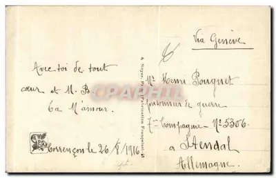 Do widzenia domu — Salon 1914 — Eugène Deully — N° 2750 — Rewers
