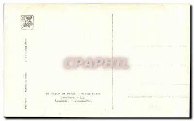 Nu feminino sentado — obra de Lassitude — Salão de Paris, Mahais-Milton — Verso