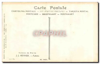 Portret van een vrouw in een kapucijn — J.-J. Henner — Salons de Paris — Achterkant