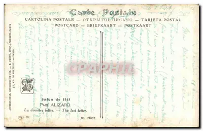 Donna seduta a tavola — Salone del 1918 — Paul Alizard, Parigi — Verso