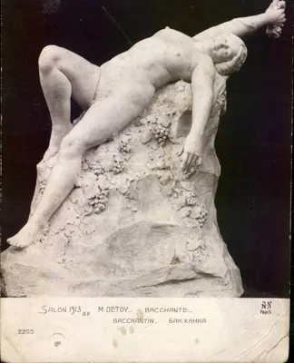 Bacchante — Sculpture exhibited at the 1913 Salon — A.F. M. Detoy, n°2205