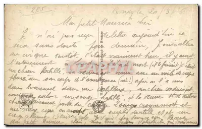 Jovem moça leitora — Salão de Paris — J. Beitz — n° 4978 — A.N. Paris — Verso