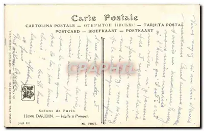 Idylle à Pompei — Henri Daudin — Salons de Paris — Verso