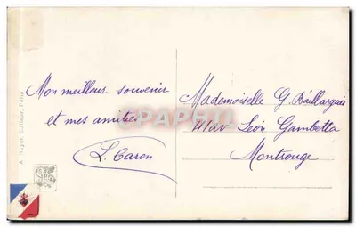 Sala da pranzo — scena familiare — Mme L. Michaud, Parigi, n° 2161 — Verso