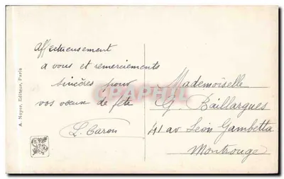 Irmãs em um convento — Salon 1919 — P. Thomas, n° 2728 — Verso