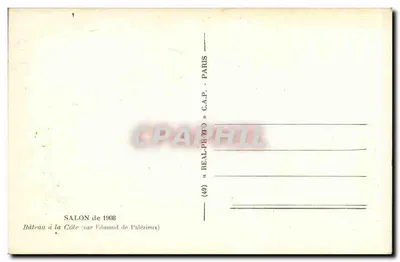 Barco na costa — Salão de 1908 — Edmond de Palézieux — Verso