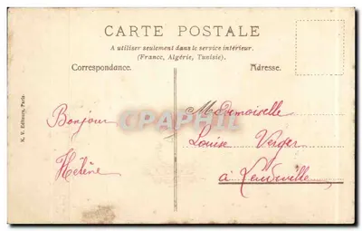 Colheita de trigo — Cena de colheita — K. V. Editor, Paris — Verso