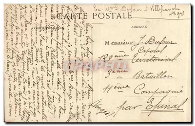 Stare Młynki wiatrowe — Villerfranche-sur-Mer — Wydawca J. Lassot — Rewers