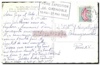 Cascade du Furon — Les Belles Alpes Françaises — éditions Les Éditions — Verso