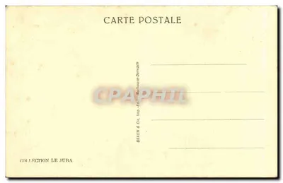 Wodospad w Château-Garnier — Le Hérisson — wydane przez Braun & Cie, Mulhouse-Dornach — Rewers