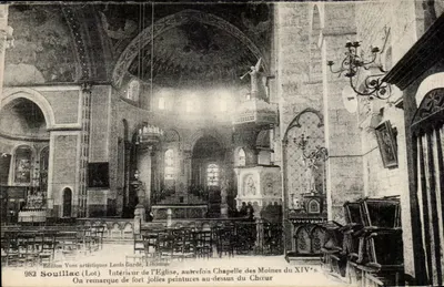 Interior da Igreja, outrora Capela dos Monges do Século XIV — Souillac (Lot) — Edição Vues artistiques Louis Garde, Libourne, n° 982