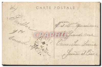 Souillac (Lot) — Widok na kościoł z kopulami — Combier Imp. Macon — Rewers