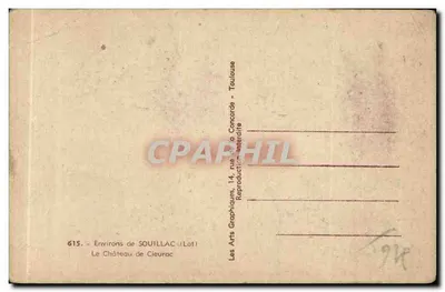 O Castelo de Souillac — Lot — Les Arts Graphiques, 14, rue de la Concorde - Toulouse — Verso