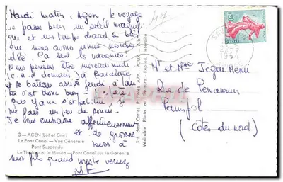 Agen — Souvenir d'Agen — Rewers