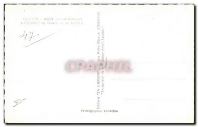 A Esplanada do Gravier e o Kiosque em Agen — Edições Véritable — Verso