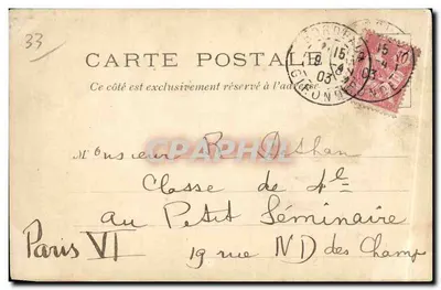 Bordeaux — Place de la Comédie — J. H. B. Éd., nr 77 — Rewers