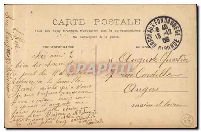 Bordeaux - Porte des Salinières — anonymous publisher, No. 16 — Back