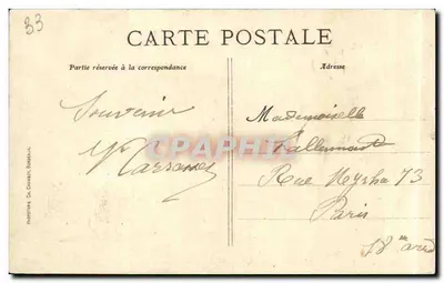 Bordeaux — La Dogana — C. B. — Verso