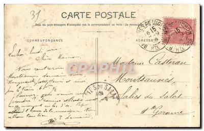 Luchon — Wejście do Dostępu Étigny — Théophile Langlois Zéber, kolekcja — Rewers