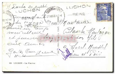 Luchon - La Piscine — wydawca C.A.P. nr 136 — Rewers