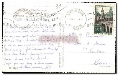 Luchon (Haute-Garonne) — ogólny widok tylnej części, port w Vénasque — Wydawnictwo Sztuki — Rewers