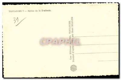Toulouse — Igreja da Dalbade — Desenhado a partir da natureza por René Mialhe — Verso