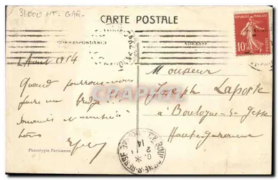 Toulouse — Bazylika św. Serwina — Fototypia Paryska, nr 35 — Rewers