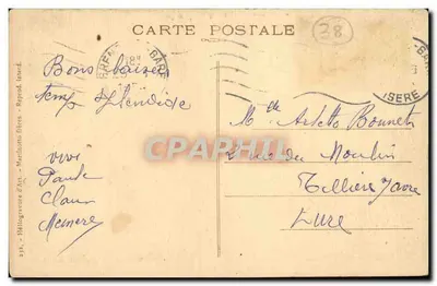Vizille — Plac Zamku — Wydawca: Martinotto bracia, nr 33 — Rewers