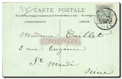 Vizille — O Castelo e a Estátua da Liberdade — LL. Uriage — Verso